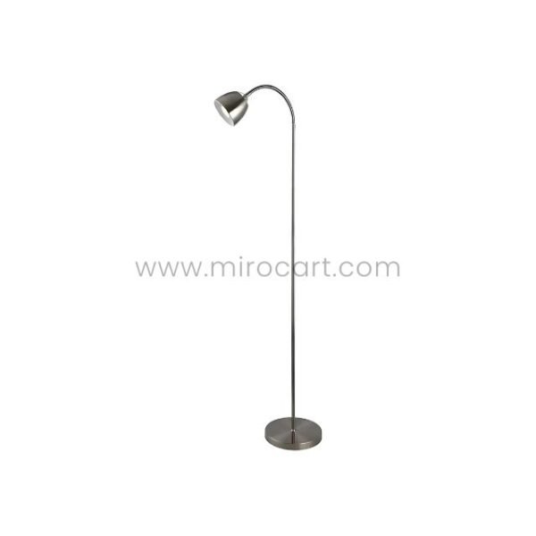 Sleek silver Modern FJORD Floor Lamp with a modern design and adjustable head.
