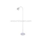 Close-up of the pristine white Modern FJORD Floor Lamp emphasizing its clean, modern aesthetic and adjustable head.