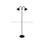 Sleek black Twin-Head FJORD Floor Lamp with dual adjustable heads, perfect for versatile lighting needs.
