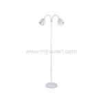 Clean white Twin-Head FJORD Floor Lamp with dual adjustable heads, perfect for brightening up any room.