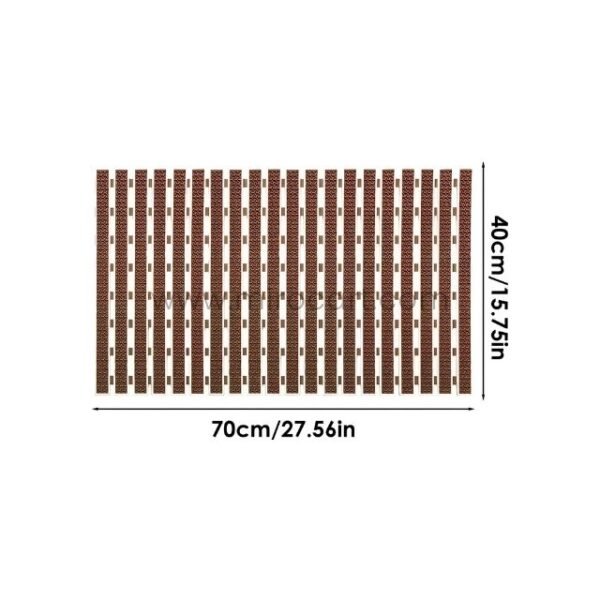 Size specifications of the textured non-slip bathroom mat, measuring 70 cm x 40 cm (27.56 inches x 15.75 inches).
