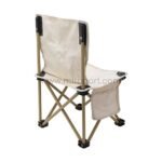Camping chair with convenient storage pocket.