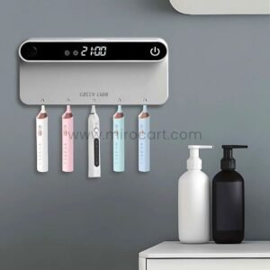 Green Lion UVC Toothbrush Sterilizer with Dryer – 5 Slots, Kills 99.9% Germs Fast