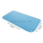 A non-slip bathtub mat labeled with dimensions: 70 cm long and 40 cm wide.