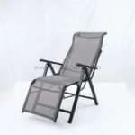 A premium zero-gravity lounge chair reclined at an angle, showcasing its mesh fabric and ergonomic design.