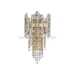 Crystal Cascade Wall Light floating against a white background with visible gold and crystal detailing.
