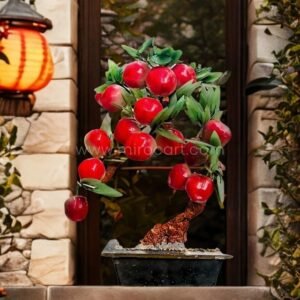 Graceful Chinese Apple Tree with Jade – Feng Shui Plant Decor for Prosperity