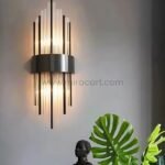 Modern Cascade Wall Light styled with lush greenery for a fresh, modern look.