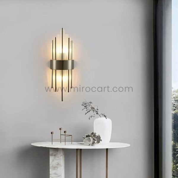 Modern Cascade Wall Light in a minimalist entryway with clean, modern decor.