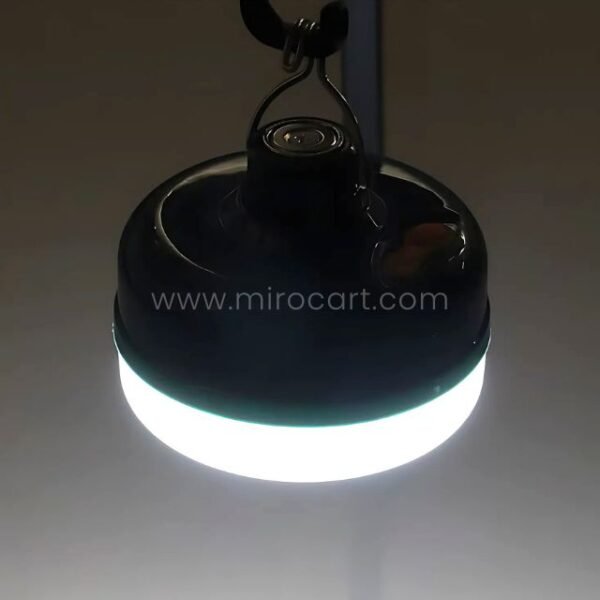 Rechargeable LED Camping Lantern illuminating a dark outdoor area.