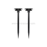 Two solar motion sensor lights displayed side by side for outdoor placement.