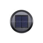 Integrated polycrystalline solar panel on top of the pathway light.