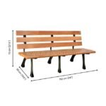 A technical drawing of the classic wooden park bench with clear measurements: 59 inches long, 20 inches wide, and 28 inches high, displayed on a white background.